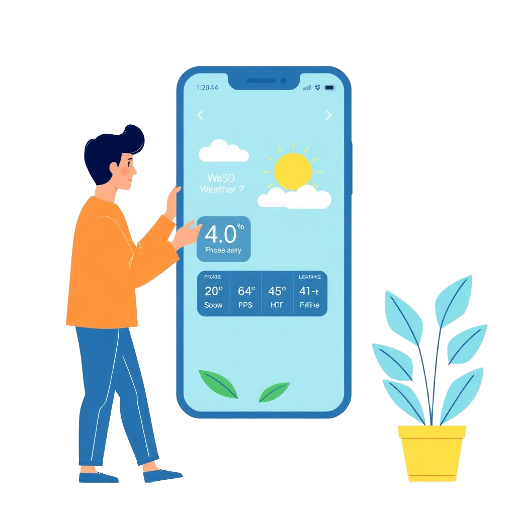 Ilustração previsão do tempo
